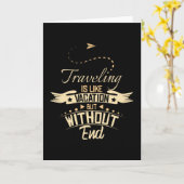 Reizen is net als vakantie kaart (Gele Bloem)