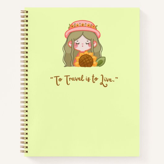 Reizen is om te leven schattig notitieboek ✈💗✨ (Voorkant)