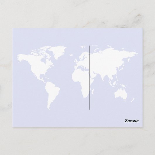 Reizen is wonen / wereldkaart briefkaart (Achterkant)