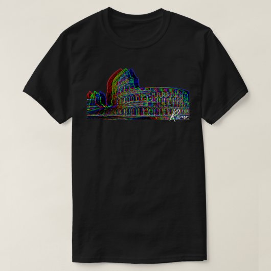 Reizen Italië Rome Colosseum, Italiaanse Souvenir  T-shirt (Design voorkant)