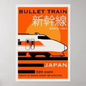Reizen Japan Bullet Train Shinkansen Poster (Voorkant)