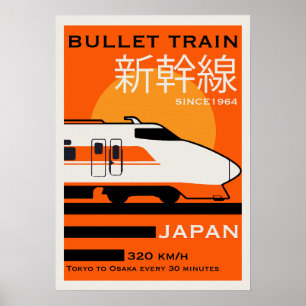 Reizen Japan Bullet Train Shinkansen Poster