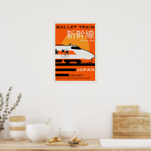 Reizen Japan Bullet Train Shinkansen Poster (Keuken)