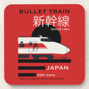 Reizen Japan Bullet Trein Shinkansen Bier Onderzetter