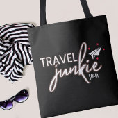 Reizen Junkie, Meisjes Weekend Reis Gepersonalisee Tote Bag