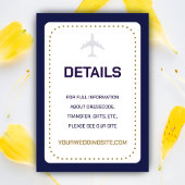 Reizen Kalligrafie Boarding Pass Bruiloft Informatiekaartje