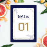 Reizen Kalligrafie Boarding Pass Bruiloft Kaart<br><div class="desc">Op zoek naar een unieke manier om uw gasten uit te nodigen voor uw strandbruiloft? Zoek niet verder dan deze boarding pass trouwtafel nummer! De boarding pass themakaarten zullen een vleugje luxe toevoegen aan uw bestemming bruiloft — allemaal met behoud van het betaalbaar en speciaal. Personaliseer elke uitnodiging met namen,...</div>