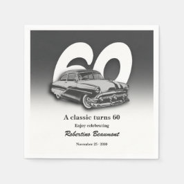 Reizen Klassieke Groene Auto Wordt 60 Jaar Servet