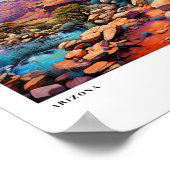 Reizen kunst aan de muur Sedona Arizona woestijnku Poster (Hoek)