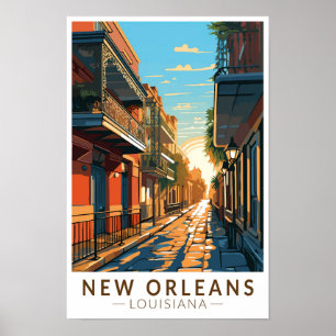 Reizen Kunst New Orleans Louisiana Franse Wijk Poster