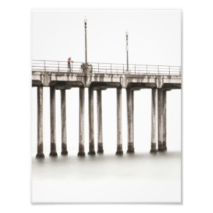 Reizen langs Huntington beach Pier Foto Afdruk