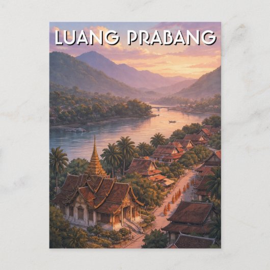 Reizen Laos Luang Prabang Briefkaart (Voorkant)
