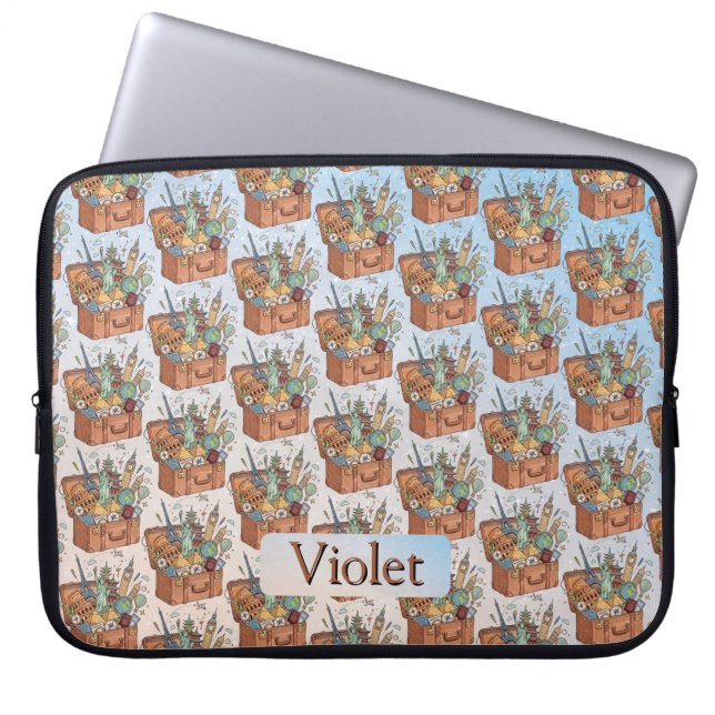 Reizen Laptop Sleeve (Voorkant)
