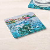 Reizen liefde kartonnen onderzetters (Schuin)