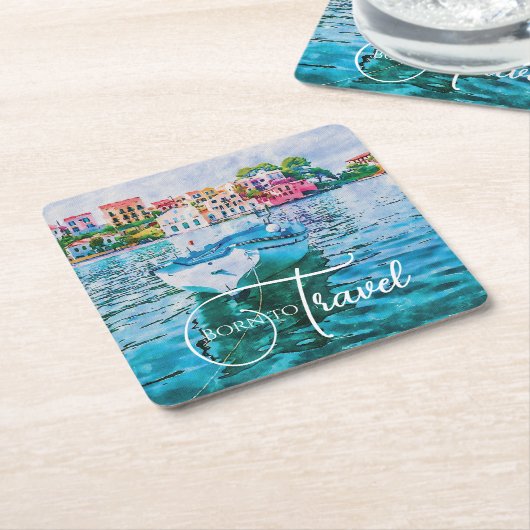 Reizen liefde kartonnen onderzetters (Schuin)