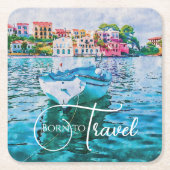 Reizen liefde kartonnen onderzetters (Voorkant)