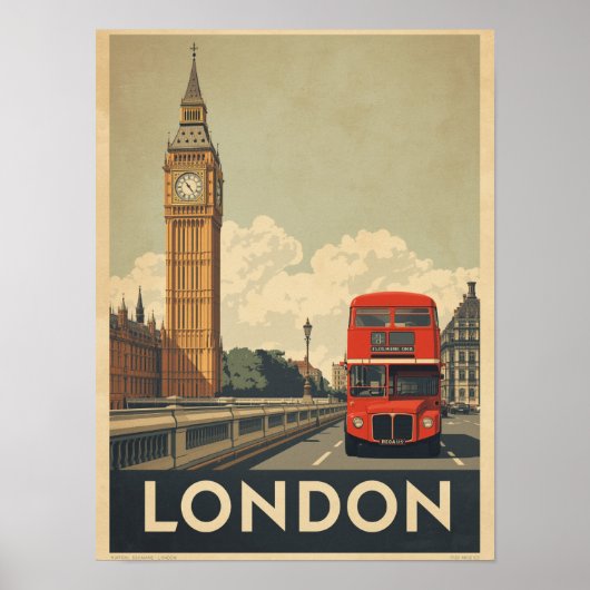  reizen Londen Poster (Voorkant)