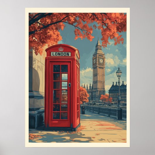  reizen Londen Poster (Voorkant)