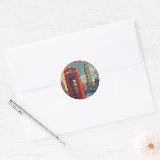  reizen Londen Ronde Sticker (Envelop)