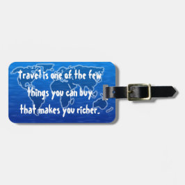 Reizen maakt je rijker -  bagagelabel
