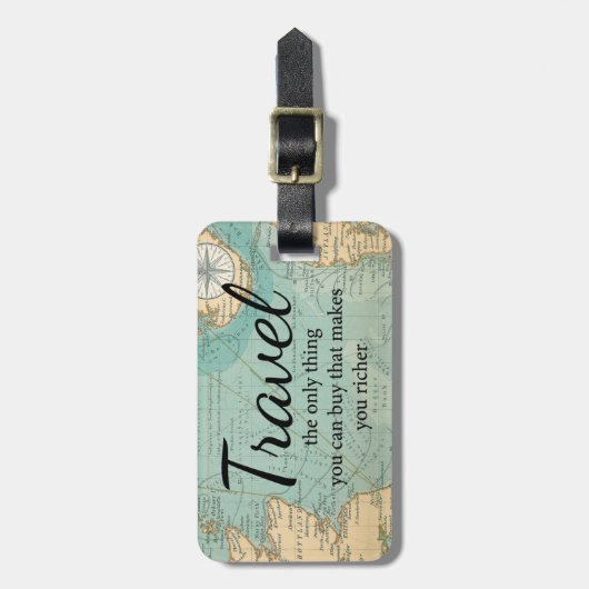 Reizen maakt je rijker Bagagelabel (Voorkant verticaal)