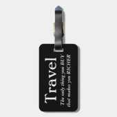 Reizen maakt je rijker bagagelabel (Achterkant verticaal)