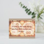 Reizen maakt je rijker - briefkaart (Staand voorkant)