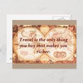 Reizen maakt je rijker - briefkaart (Voorkant / Achterkant)