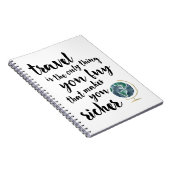 Reizen maakt u rijker Notitieboek van het Citaat (Rechterzijde)