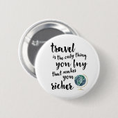 Reizen maakt u rijkere Button (Voorkant /achterkant)