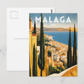 Reizen Malaga Spanje Briefkaart (Voorkant / Achterkant)