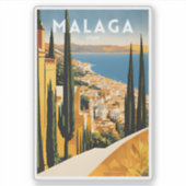 Reizen Malaga Spanje Sticker (Voorkant)
