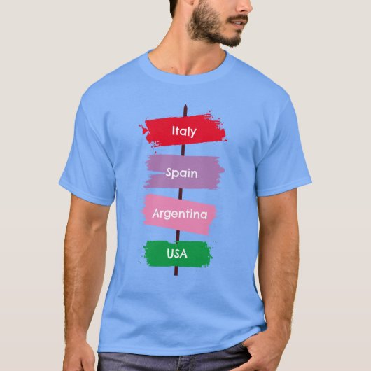 Reizen mannen t-shirt (Voorkant)