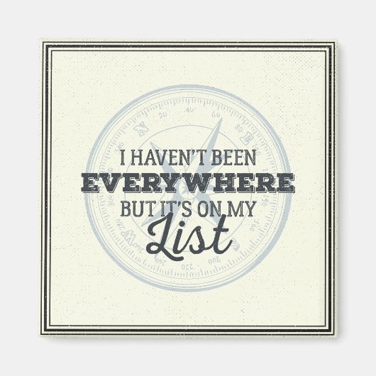 Reizen meer kompas stempel motivatie offerte magneet (Voorkant)