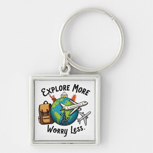 Reizen Meer Zie meer Voel je levend Sleutelhanger (Voorkant)