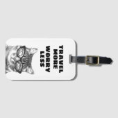 Reizen Meer Zorgen Minder Grappige kat met bril Bagagelabel (Voorkant (horizontaal))