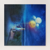 Reizen meisje met ballonnen puzzel (Horizontaal)