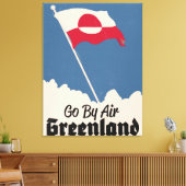 Reizen met Air Greenland Canvas Afdruk (Insitu (Woonkamer))