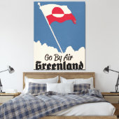 Reizen met Air Greenland Canvas Afdruk (Insitu (Slaapkamer))