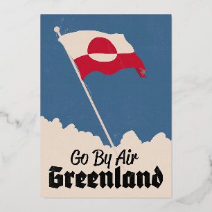 Reizen met Air Greenland Folie Feestdagenkaart