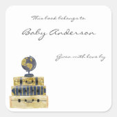 Reizen met Baby shower beklede sticker (Voorkant)