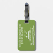 Reizen met cruiseschip Grappig Modern Eenvoudig Bagagelabel (Achterkant verticaal)