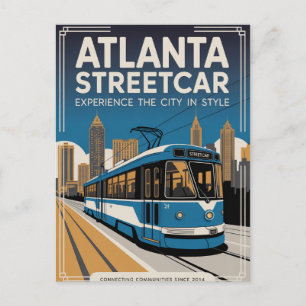 Reizen met de straataauto in Atlanta Georgia Briefkaart