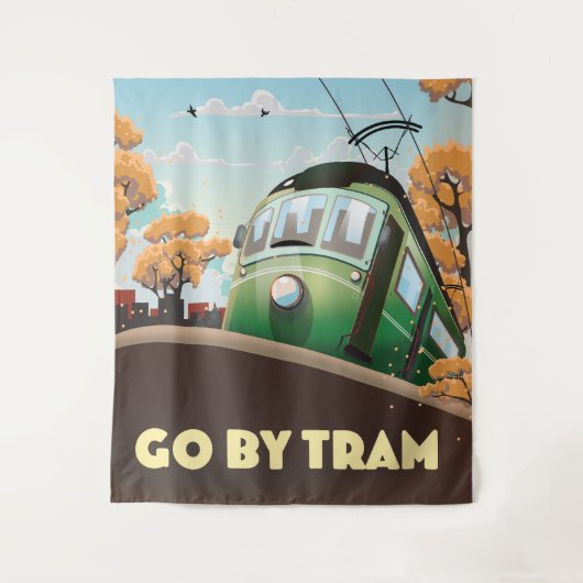 Reizen met de Tram Wandkleed (Voorkant)