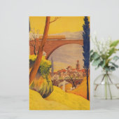 Reizen met de vintage Franse spoorwegen Briefpapier (Staand voorkant)