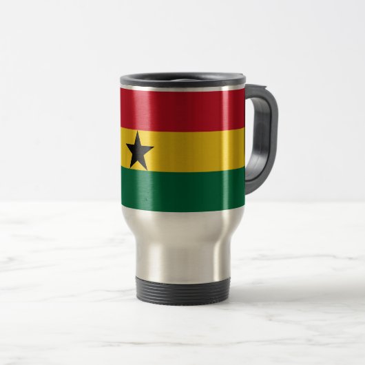 Reizen met de vlag van Ghana Reisbeker (Voorkant rechts)