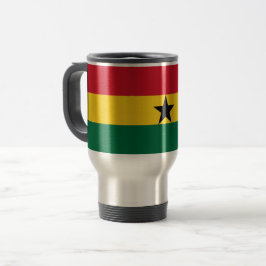 Reizen met de vlag van Ghana Reisbeker