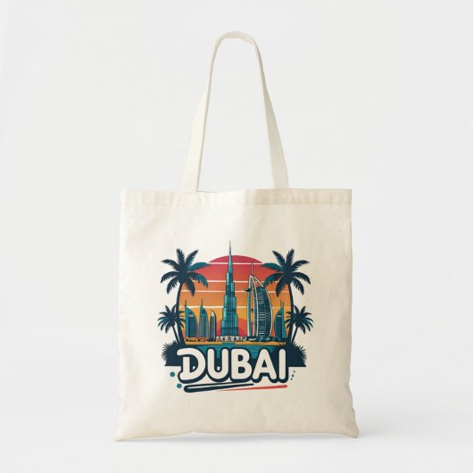 Reizen met Dubai Silhouette Tote Bag (Voorkant)