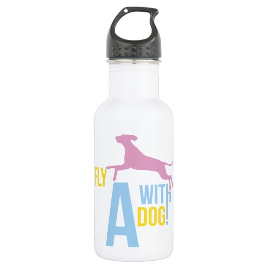 Reizen Met een Hond Waterfles (Voorkant)