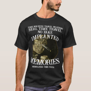 Reizen met een real-time tijdmachine Geen nep heri T-shirt